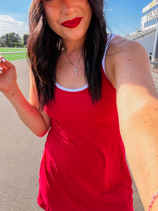 Court Ready Active Dress-Red