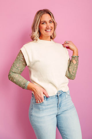 Ryleigh Knit Top-Ivory