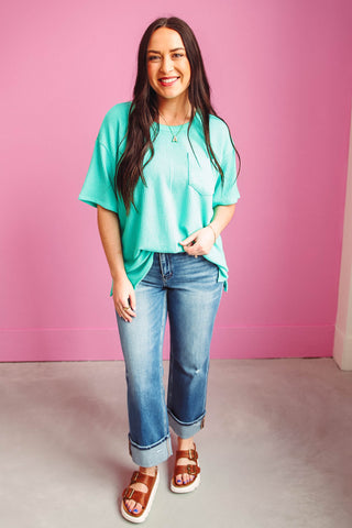 Lyla Corded Top-Mint