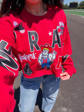 Nebraska Patched Up Cropped Long Sleeve