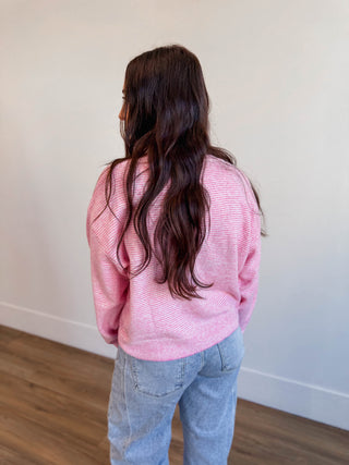 Daydream Striped Cardigan-Punch