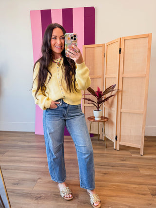 Delaney Cardigan-Yellow