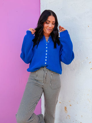 Delaney Cardigan-Cobalt