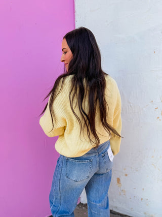 Delaney Cardigan-Yellow