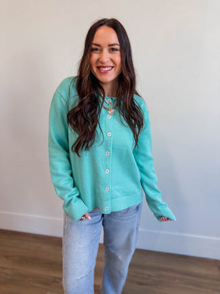 Kenzie Cardigan-Aqua