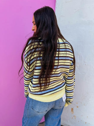 Noah Striped Sweater-Yellow