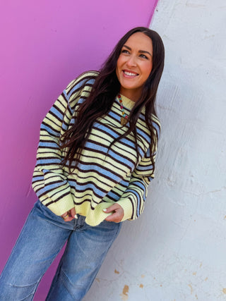 Noah Striped Sweater-Yellow