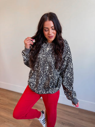 Elevated Essential Hoodie-Leopard