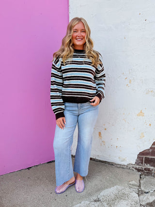 Noah Striped Sweater-Light Blue