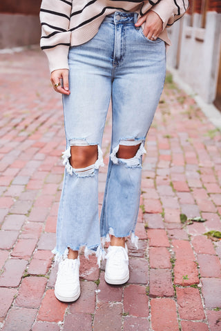 Allison High Rise Straight Leg Denim