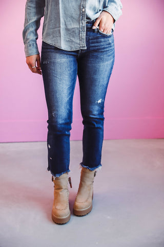 Simone Low Rise Slim Straight Denim