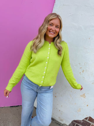 Sylvie Cardigan-Lime