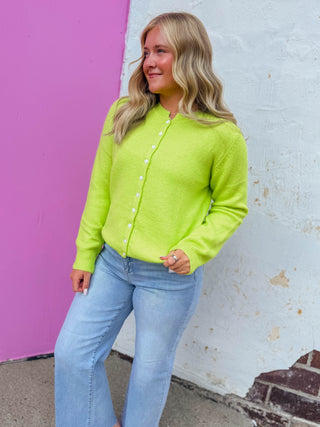 Sylvie Cardigan-Lime