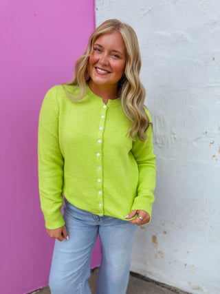 Sylvie Cardigan-Lime