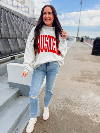 Huskers Mock Neck Sweatshirt