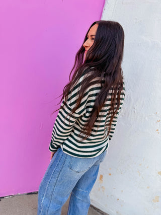 On The Line Cardigan-Forest
