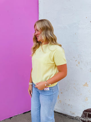 Briar Knit Top-Lemon
