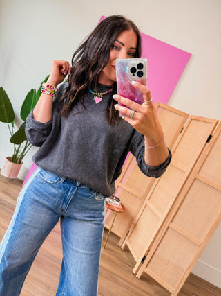 Piper Sweater-Charcoal