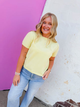 Briar Knit Top-Lemon