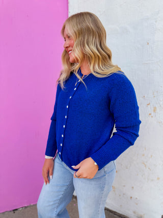 Sylvie Cardigan-Royal Blue