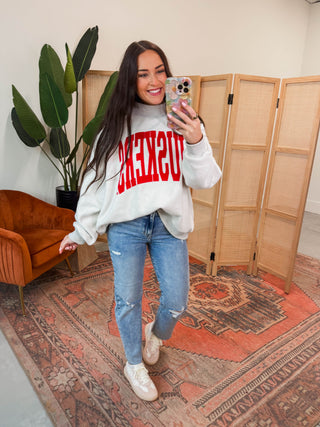 Tracey High Rise Crop Straight Leg Denim