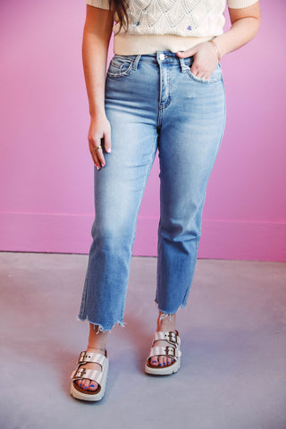 Cora High Rise Straight Leg Denim