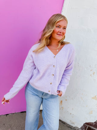 Cloud Soft Cardigan-Lavender
