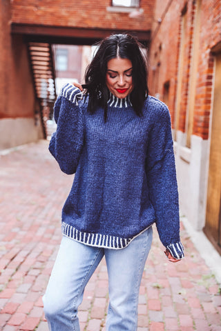 Rowan Sweater-Navy