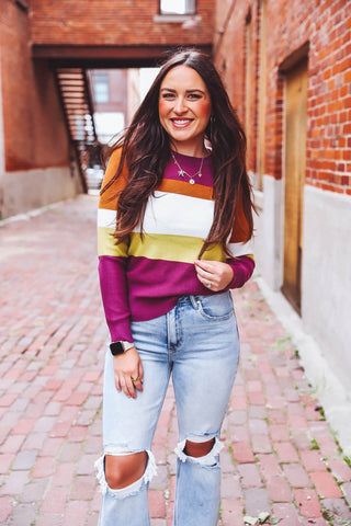 Cameron Waffle Knit Top-Magenta