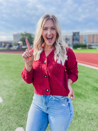 Nebraska Chenille Cropped Cardigan