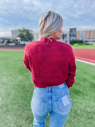 Nebraska Chenille Cropped Cardigan