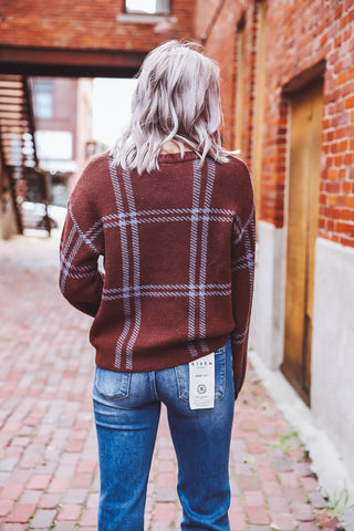 Harper Sweater-Brown/Blue