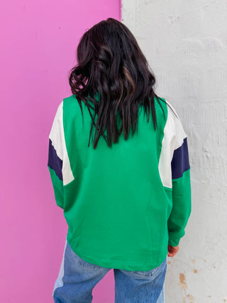 Cam Color Block Pullover