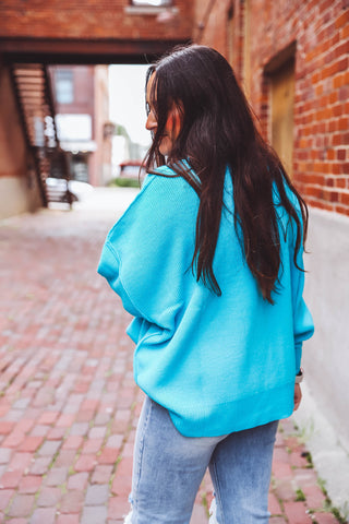 Kenzie Sweater-Aqua