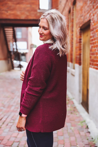 Ember Cardigan-Plum