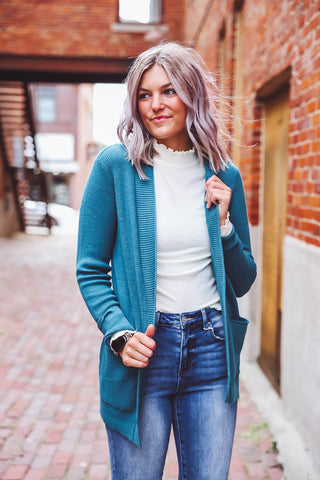 Tara Cardigan-Teal