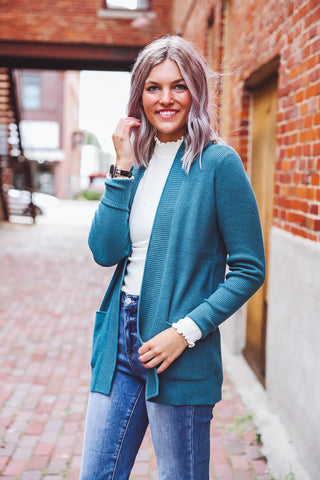 Tara Cardigan-Teal