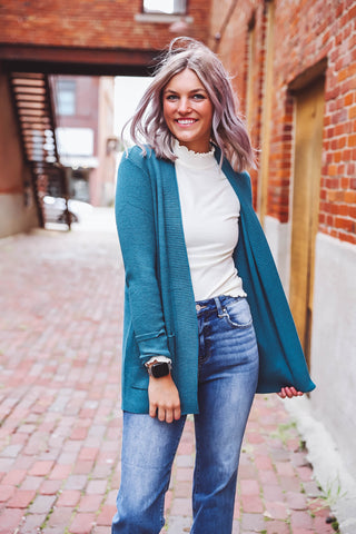 Tara Cardigan-Teal