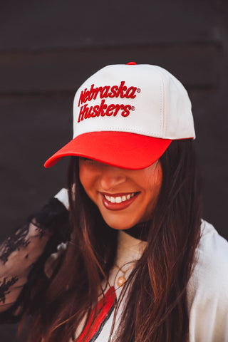 Nebraska Script Canvas Hat