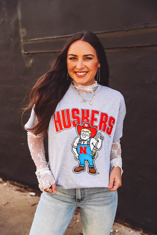 Nebraska Cartoon Mascot Tee