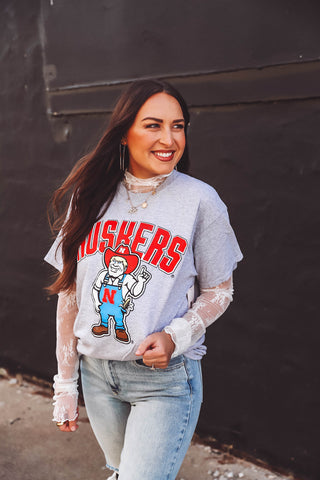 Nebraska Cartoon Mascot Tee