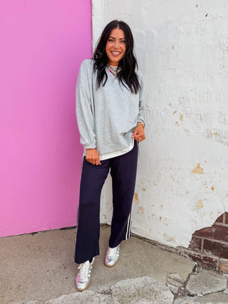 Elevated Ease Pullover-H. Grey