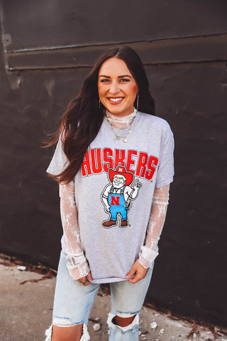 Nebraska Cartoon Mascot Tee