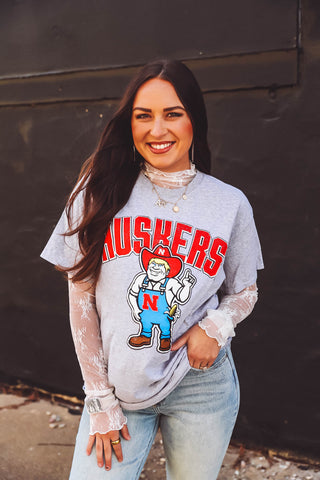 Nebraska Cartoon Mascot Tee