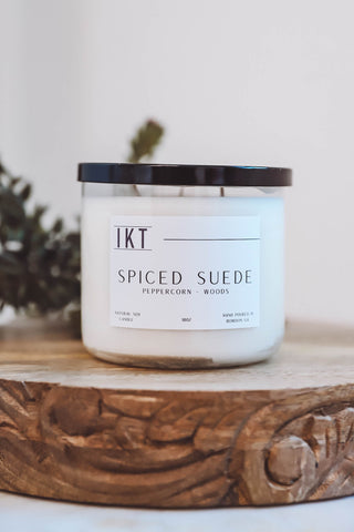 Flicker + Flame 18oz Candle-Spiced Suede