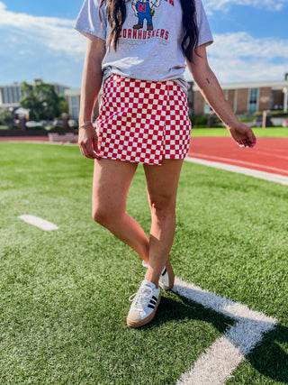 Game Day Checkered Skort