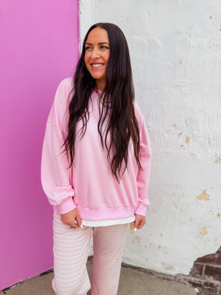 Elevated Ease Pullover-Pink
