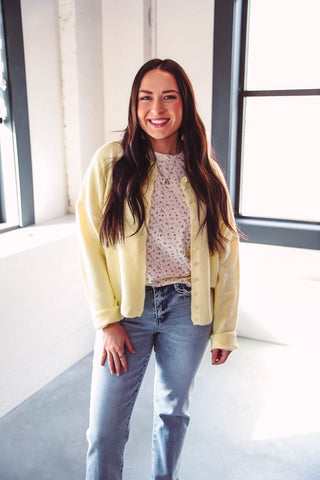 Quincy Cardigan-Yellow