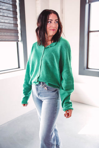 Quincy Cardigan-Kelly Green