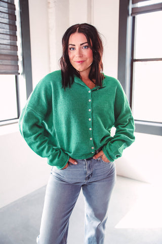 Quincy Cardigan-Kelly Green